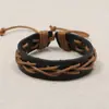 Pulsera de cuero de vaca tejida a mano de diseño simple de nicho estilo coreano Pulsera de celebridad de internet Joyería personalizada para novias estudiantes joyería