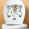 Fanqi fun-m105 comercio exterior hojas de plantas verdes mariposa pegatinas de baño baño baño embellecimiento pegatinas de pared al por mayor