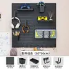 Tablero perforado de almacenamiento para sala de e-sports, pared negra, mesa para computadora de escritorio, almacenamiento en pared de dormitorio, colgador de tablero perforado para exhibición