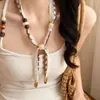 Nuevo Collar con Colgante Cuadrado Geométrico de Flor de Resina China Diseño de Moda Cadena para Clavícula Versátil para el Trabajo y la Vida Diaria Accesorio para Mujeres
