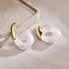Pendientes de resina con diseño de carey marrón estilo vintage transfronterizos, estilo Maillard de lujo ligero con un toque de alta gama, pendientes nicho y exagerados