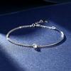 Pulseira feminina de camada dupla estrela de cinco pontas prata pura s999 simples ins vento frio meia pulseira pulseira de luxo leve incrustada de diamantes atacado