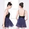Calça de Yoga com Saia Cobrindo Saia de Dança Feminina Adulta Saia Vestido de Prática de Balé Peça Única Avental de Chiffon Saia Véu