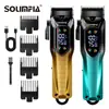 Nuevo Cortapelos Eléctrico para Hombre Portátil para el Hogar Recargable y de Enchufe Doble Uso Pantalla Digital LCD Recortador de Cabello