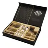 Cuchillo, tenedor y cuchara cubertería de acero inoxidable transfronterizo traje de 24 piezas cuatro piezas principales cuchillo, tenedor y cuchara traje de caja de regalo traje de cubertería