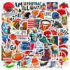 50 peças de rugby adesivos infantis cross-border Amazon jogos de bola adesivos de rosto de computador skate adesivos decorativos