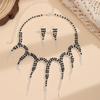 Jóias Cross Border Hot Atacado Moda Jóias Festa Feminino Água Diamante Legal Polvo Colar Brincos 2 Conjunto