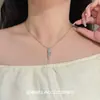 Cadena para Clavícula de Reloj de Arena Destello de Gota de Estrella Moda Versátil Lujo Ligero Nicho Collar de Gama Alta Collar para Commuter para Regalo