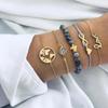 Set de Pulseras Multicapa Mu Shang Tortuga Mundo Imagen Carta de Amor Pulsera de 8 Caracteres Pulsera de Celebridad de Internet ins