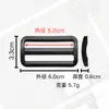 Fivela de Plástico com Fivela Estilo Japonês para Mochilas, Bolsas, Bagagens, Acessórios, Ajuste de Fita, Fivela de Três Níveis, Fivela Preta