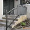 Casa Estilo Europeu Grade de Escada Externa de Ferro Forjado Grade de Escada de Metal Grade de Proteção Externa de Ferro para Escadas