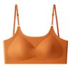 Ropa interior nueva de tirantes finos transfronteriza para mujer, sin costuras, de seda helada, sujetador de verano para pechos grandes, sujetador inalámbrico pequeño, sujetador para mujer