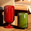 Papelera de patas altas, no necesita agacharse, gran capacidad para uso doméstico, sala de estar, cocina, inodoro, baño, con tapa y ruedas