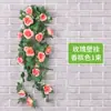 Enredadera de rosa de simulación orquídea colgante decoración de pared flor artificial de plástico decoración de ratán sala de estar interior mobiliario flor de seda