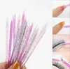 Haste de Cristal cola para nail art bastão de broca dupla face empurrador de cutícula ferramenta de nail art caneta flor bastão de laranja bastão de broca colorido