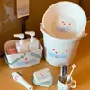 Cubo de agua, juego de cubo y palangana para dormitorio estudiantil, juego de seis piezas para estudiantes que viven en el campus, lavabo, alojamiento estudiantil, alto atractivo estético