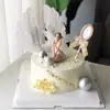 Decoração de Bolo de Aniversário de Fada das Flores Enfeites de Flores Menina Fada Elfo Princesa Plug-in de Confeitaria Cartão Popular