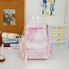 Mochila escolar para estudiantes de secundaria y preparatoria, mochila tie-dye de estrellas, versión coreana, nicho, alto valor estético, gran capacidad, mochila ligera
