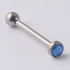 Clavo de titanio G23 nuevo transfronterizo con lengua de flash 4 mm diente interno mini Aobao aro para la lengua 14g perforación decoración de lengua de rosca interna