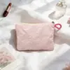 Ins Cartera Cero Portátil Bolso de Mano Acolchado Corazón Plateado Billetera para Monedas Almacenamiento Diario Bolsa de Higiene