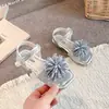 Sandalias para Niñas 2026 Verano Nuevo Estilo Fuegos Artificiales Velcro Moda Iluminación Zapatos para Niños Transpirables Cómodas Antideslizantes