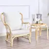 Sofá de Ratán Natural Ratán Real Suministros para Bodas Combinación de Sofá de Ratán para Patio Sala de Estar Individual Ocio B&B Silla de Ratán