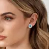 Pendientes S925 Plata de Ley Tachuelas para Oreja Pendientes con Piedra Principal Paraiba Joyería de Joyas de Piedras Preciosas de Colores de Lujo de Gama Alta de Nicho para Mujeres