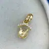 Accesorios de perlas DIY nuevo colgante de corona de diamante de plata de ley S925 soporte vacío simple moda versátil diseño de nicho