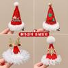 Lindo Gorro Rojo de Navidad Pinza para el Cabello con Flequillo Pinza para el Flequillo Roto Delantero Pinza para el Cabello Accesorios para Fotos Ambiente Disfraz