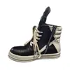 Europeos y Americanos 26 Moda Nueva Llegada Triángulo Invertido RO Cuero Genuino Suela Gruesa Aumento de Altura Botines Cortos Casuales Diarios Oscuros Zapatillas de Caña Alta para Hombre