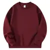 Nuevo Producto de Primavera y Otoño: Sudadera de Algodón Chino Leche de Seda Color Sólido Cuello Redondo con Logo Impreso Personalizado, Holgada Casual para Grupo, En Stock