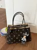 Bolsa Tote de Bolinhas Nicho Coreana Feminina 2026 Nova Grande Capacidade Bolsa para Trabalho e Deslocamento Bolsa de Mão Casual com Alça de Ombro