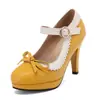 Elegantes Zapatos Mary Jane con Hebilla de Encaje, Zapatos de Tacón Bajo, Tacones Altos Gruesos, Tallas 33-48, Zapatos de Exportación Talla Grande