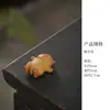 Mascota de té de arcilla púrpura: tigre acostado, exquisito y lindo, cerdito de baño creativo, hecho a mano, adecuado para colección de té, decoración de mesa de té, adorno de sala de té