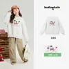 Sudadera Infantil Pudding Haru Modelo Nuevo Primavera 2026 Sudadera con Muñeco de Dibujos Animados 3D Sudadera Falsa de Dos Piezas para Niñas