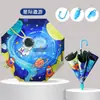 Guarda-chuva infantil para escola primária, proteção solar, proteção contra chuva, sombrinha, desenho animado fofo, guarda-chuva de uso duplo para dias ensolarados e chuvosos, logotipo e estampa personalizados
