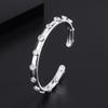 Joyería Huayoumei Pulsera de Moda Europea y Americana Platino TikTok Nueva Pulsera de Lujo Ligero de Alta Gama Simple Abierta Ajustable