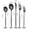 Cuchillo, Tenedor y Cuchara de Acero Inoxidable Portugués Vajilla Amazon Juego Dorado de Cuchillo y Tenedor para Bistec Juego de Cuatro Piezas de Cuchillo, Tenedor y Cuchara Transfronterizo
