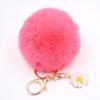 Venta Caliente Llavero Colgante Bola de Pelo de Margarita Moda para Mujer Bolso Felpa Monedero Coche Colgante Girasol