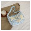Bolso dumpling bandolera de lona para mujer, bolso retro casual coreano japonés simple para axila, bolso de hombro de tela de nailon