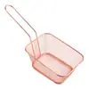 Cesta para Fritar Batatas Fritas, Cesta para Salgadinhos, Cesta com Drenagem de Óleo, Cesta para Frango Frito, Cesta Anti-Escaldamento, Cesta Anti-respingo de Óleo em Aço Inoxidável