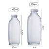 Atacado nova garrafa de vidro para bebida de 500ml garrafa plana 350ml transparente garrafa para suco de chá com leite garrafa para vinho de fruta embalagem garrafa vazia