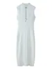 Bestseller de Moda Femenina 2026 en AliExpress: Vestido Cheongsam Ajustado, Adelgazante, Decorado con Metal, Cuello Alto, Sin Mangas