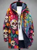 Chaqueta de algodón con capucha de manga larga, nueva para 2026, estilo europeo y americano, estampado digital 3D, ropa exterior casual de manga larga con capucha para hombre