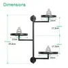 Suporte de Planta Rotativo Interno Transfronteiriço para Janela Camada de Metal Suporte para Plantas Parede Suporte para Vasos de Flores Quarto