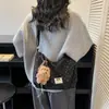 Bolsa Tendência Elegante e Simples Estilo Coreano Outono e Inverno 2025 Novo Inverno Bolsa de Ombro de Grande Capacidade Bolsa Artística