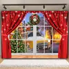 Decoración Transfronteriza Navideña de Gran Venta Ambiente Festivo Tela de Fondo para Escena Banner de Año Nuevo para el Hogar Tela de Fondo