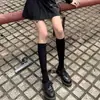 Meias de Verão para Mulheres, Meias Finas de Cano Médio, Meias Brancas para Panturrilha de Primavera e Outono, Meias Brancas Acima do Joelho, Meias Longas de Cano Alto JK