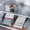 Cesta de almacenamiento de cosméticos portátil transparente, caja de almacenamiento apilable de escritorio, caja organizadora multifuncional, caja de almacenamiento para refrigerador