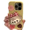 Estilo Botón Modelo Shirley Rose Manzana 17 Pro Max/16 Pro A Prueba de Golpes 15 Pro Cubierta Completa 13 Pro Funda de Teléfono 14 Pro